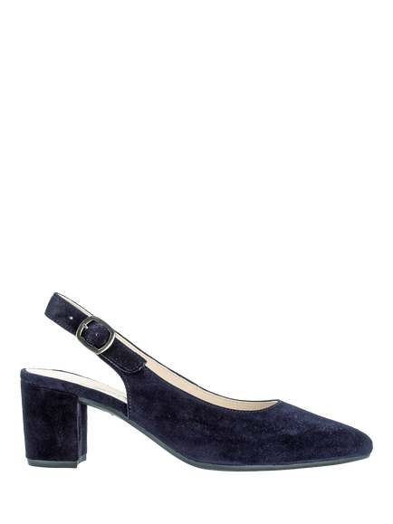 Gabor Helmsdale Suede Slingback Court Shoes, Navy, Navy