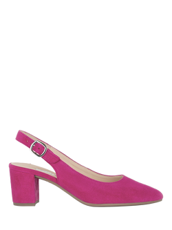 Gabor Helmsdale Suede Court Shoes, Fuchsia, Fuchsia