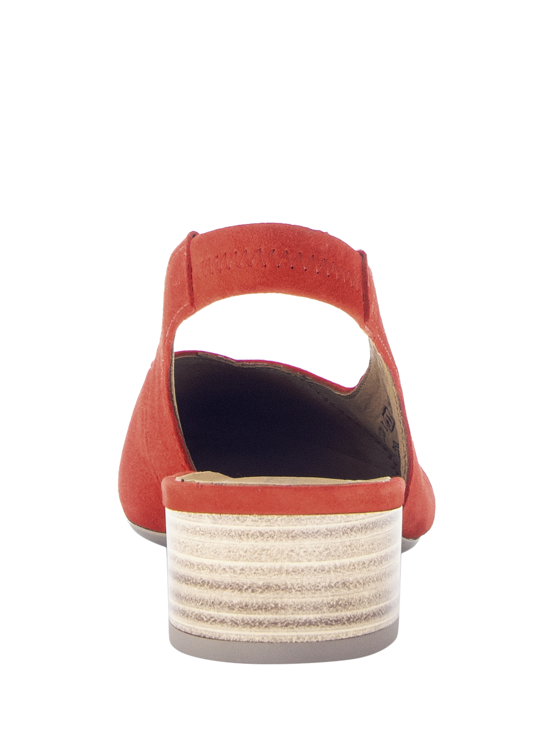 Product image 3 of 4, which shows Gabor Mack Suede Slingback Court Shoes, Fire, 5