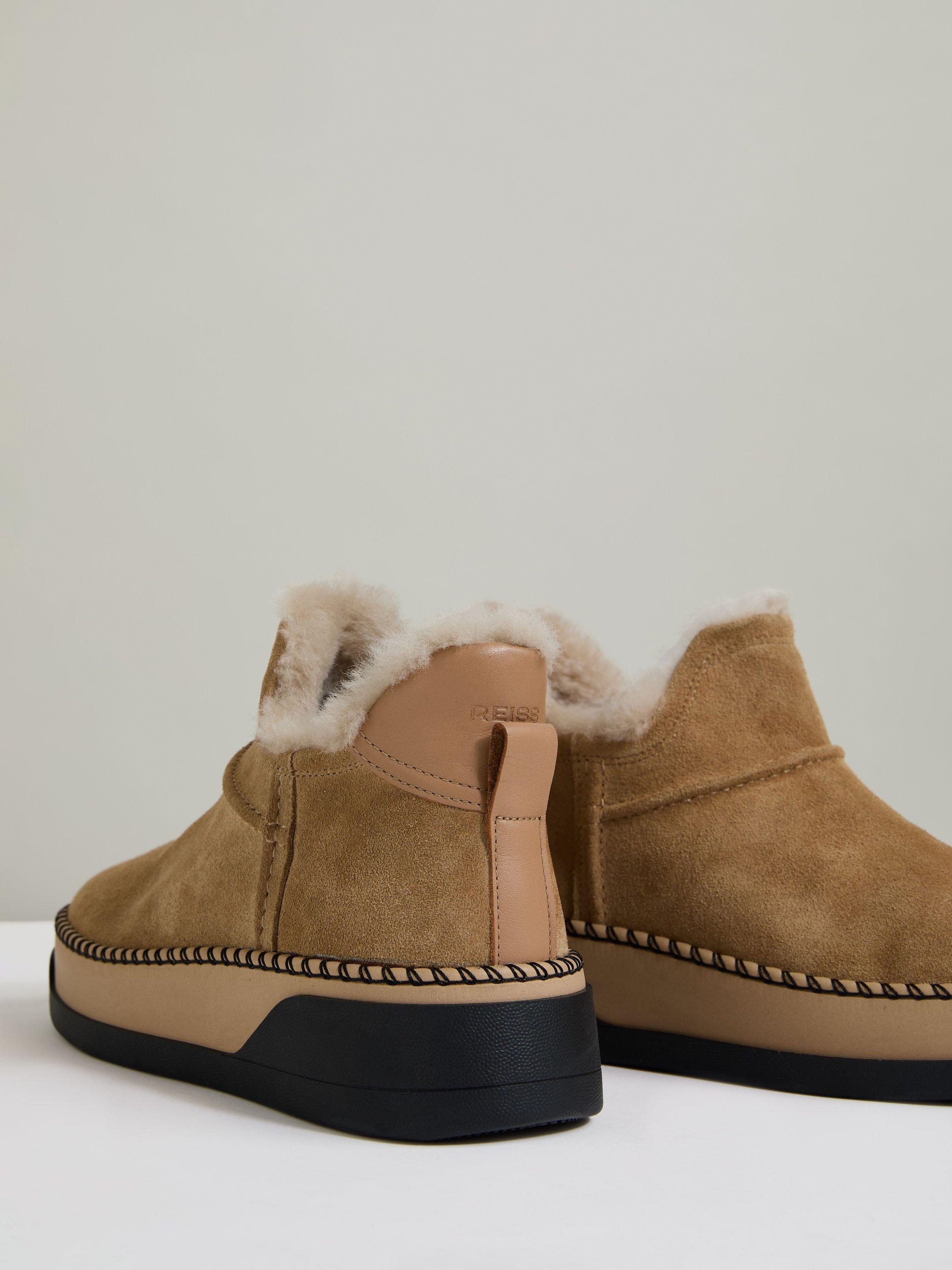 Juno faux shearling stretch boot best sale