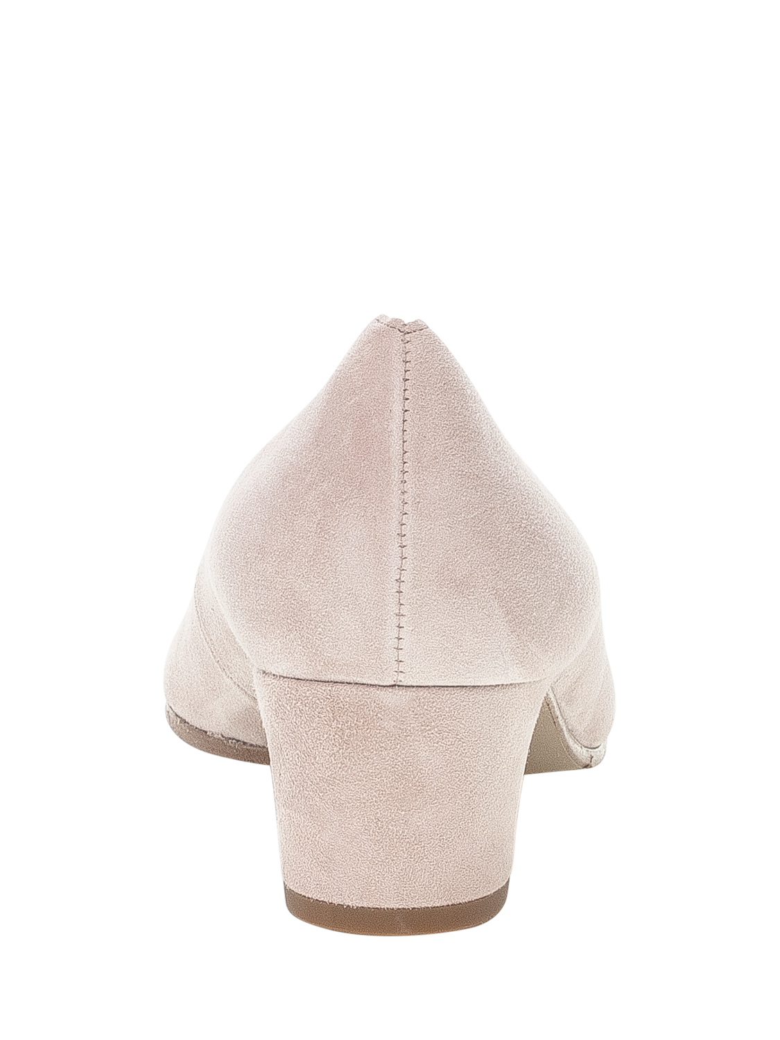 Product image 3 of 4, which shows Gabor Gigi Wide Fit Suede Scallop Edge Heeled Courts, Antique Rose, 3