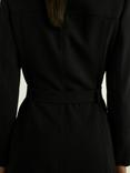 Reiss Casiya Double Breasted Blazer Mini Dress, Black