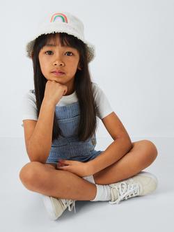 John Lewis Kids' Rainbow Bucket Hat, White, White