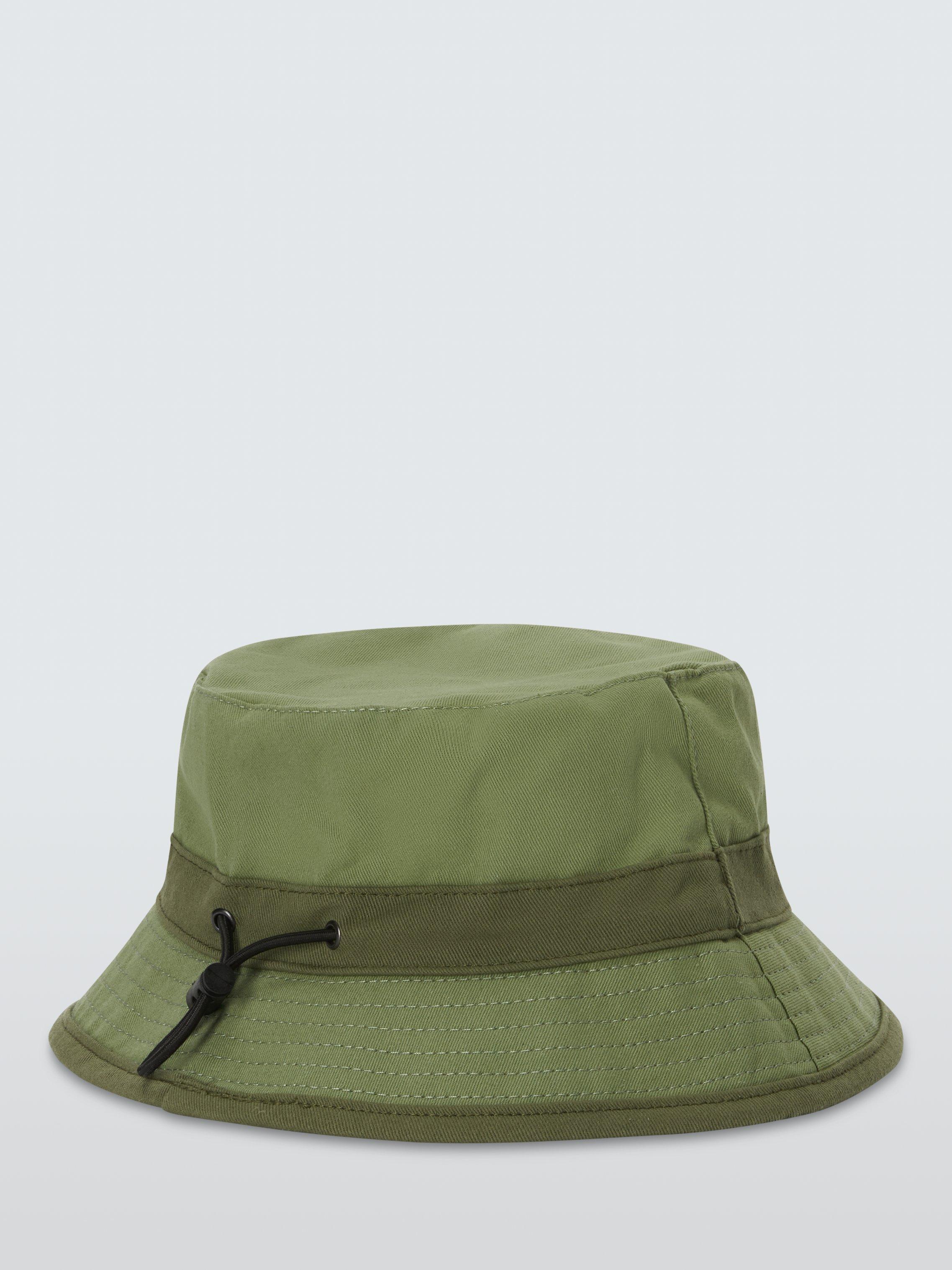 Product image 2 of 4, which shows John Lewis Kids' Cotton Twill Bucket Hat, Khaki, 3-5 years