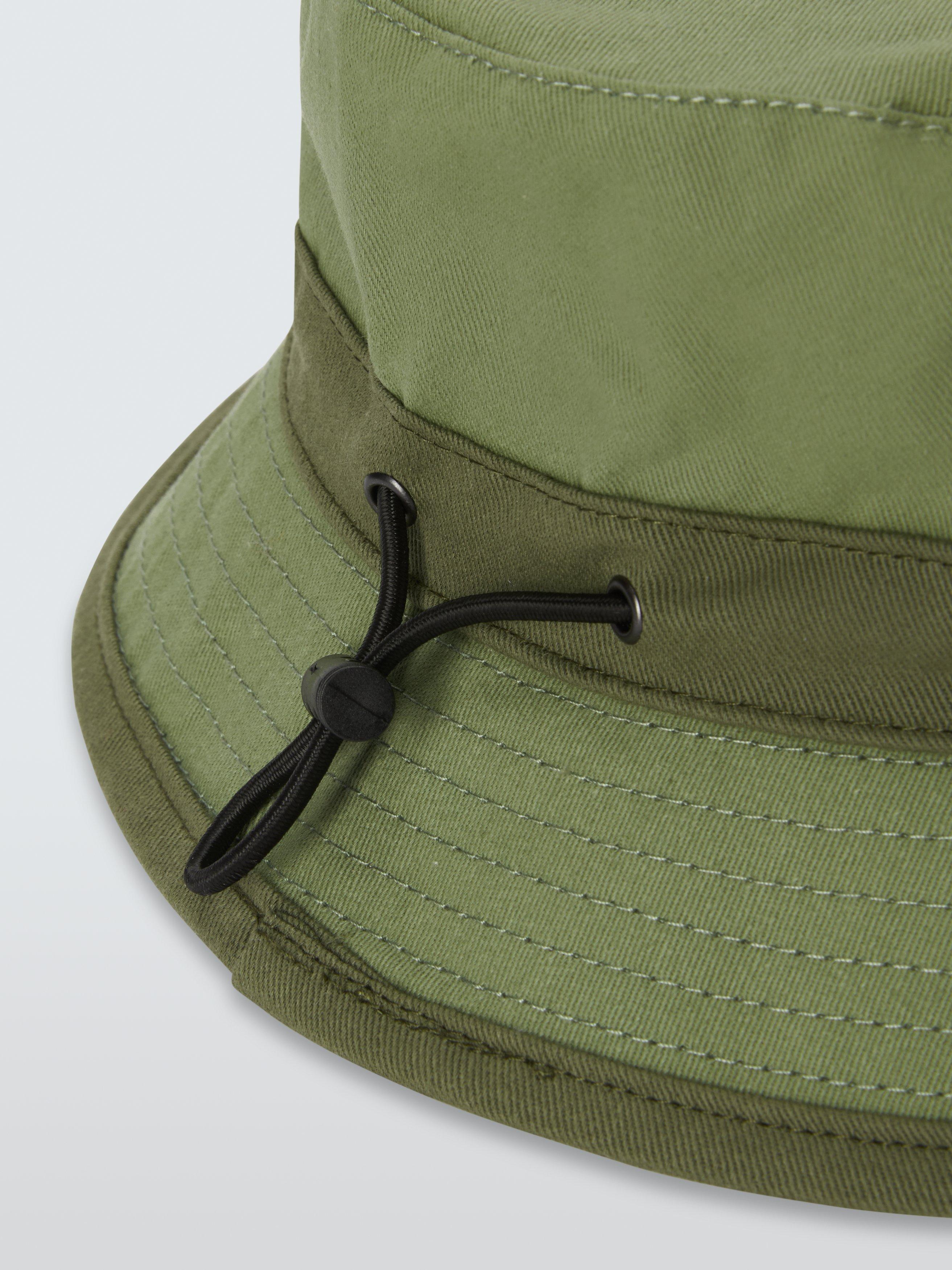 Product image 4 of 4, which shows John Lewis Kids' Cotton Twill Bucket Hat, Khaki, 3-5 years