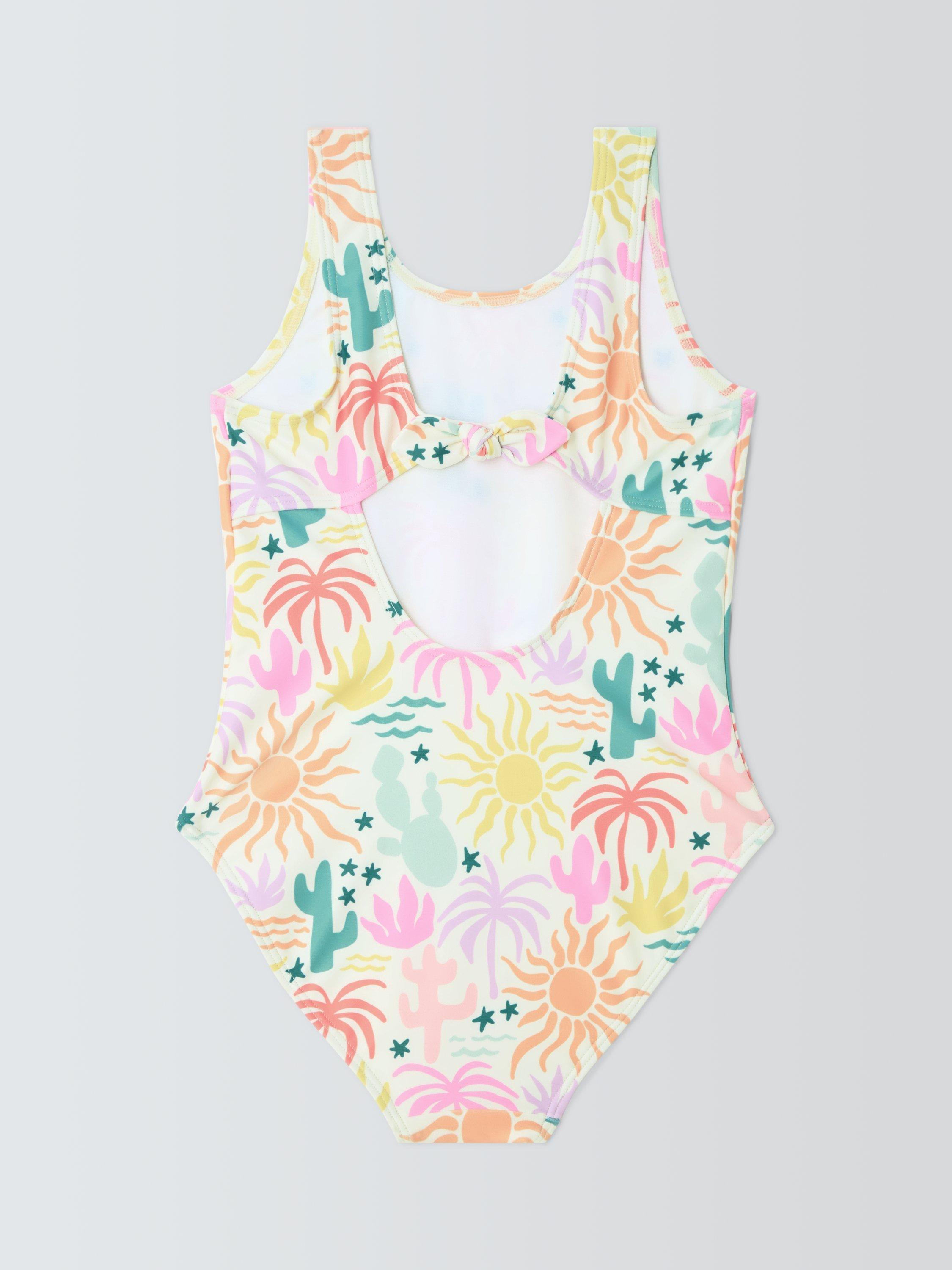 Product image 2 of 4, which shows John Lewis Kids' Rainbow Desert Sunpro Swimsuit, Multi, 2 years