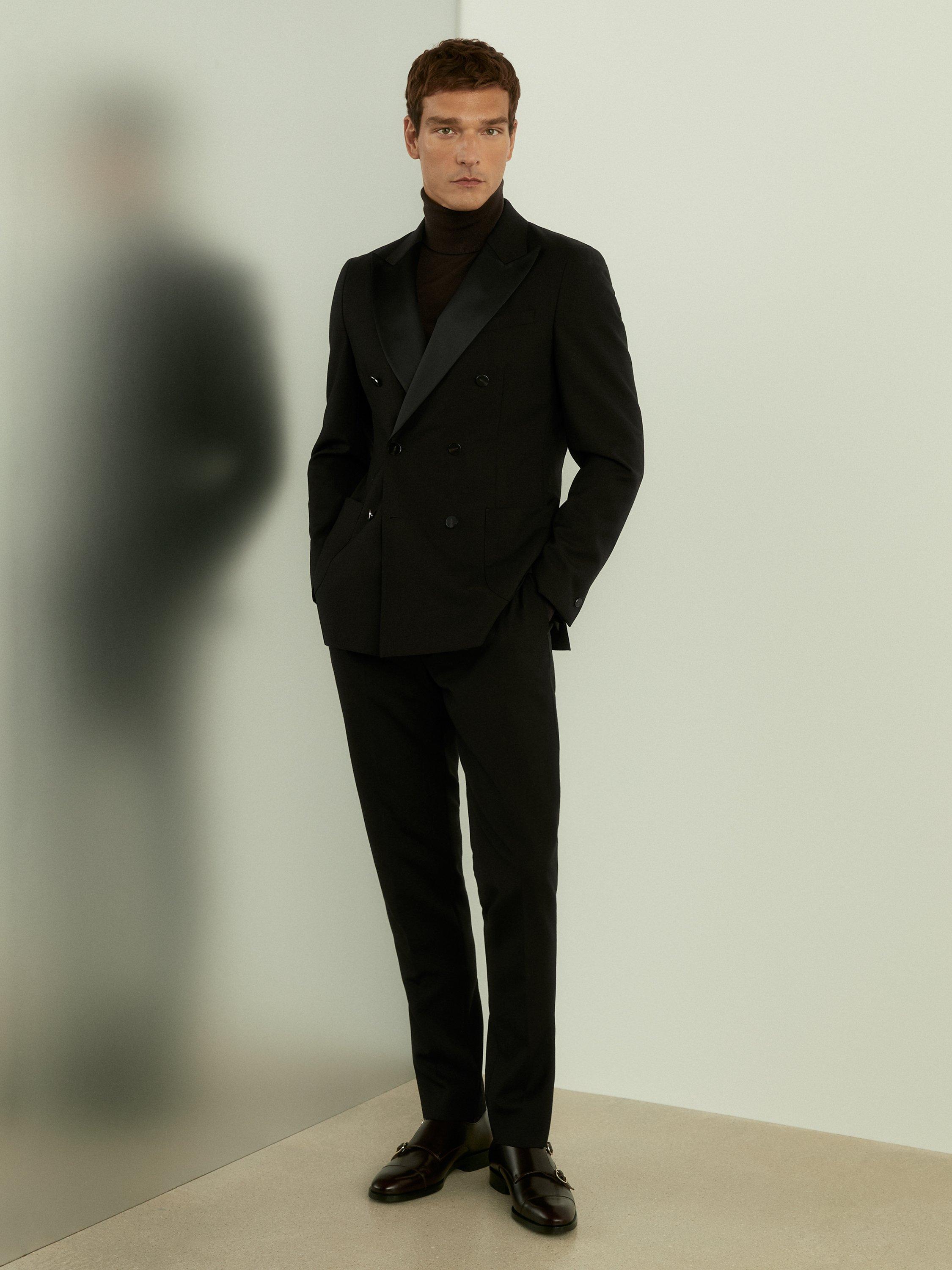 Reiss Caine Merino Wool Roll Neck Jumper