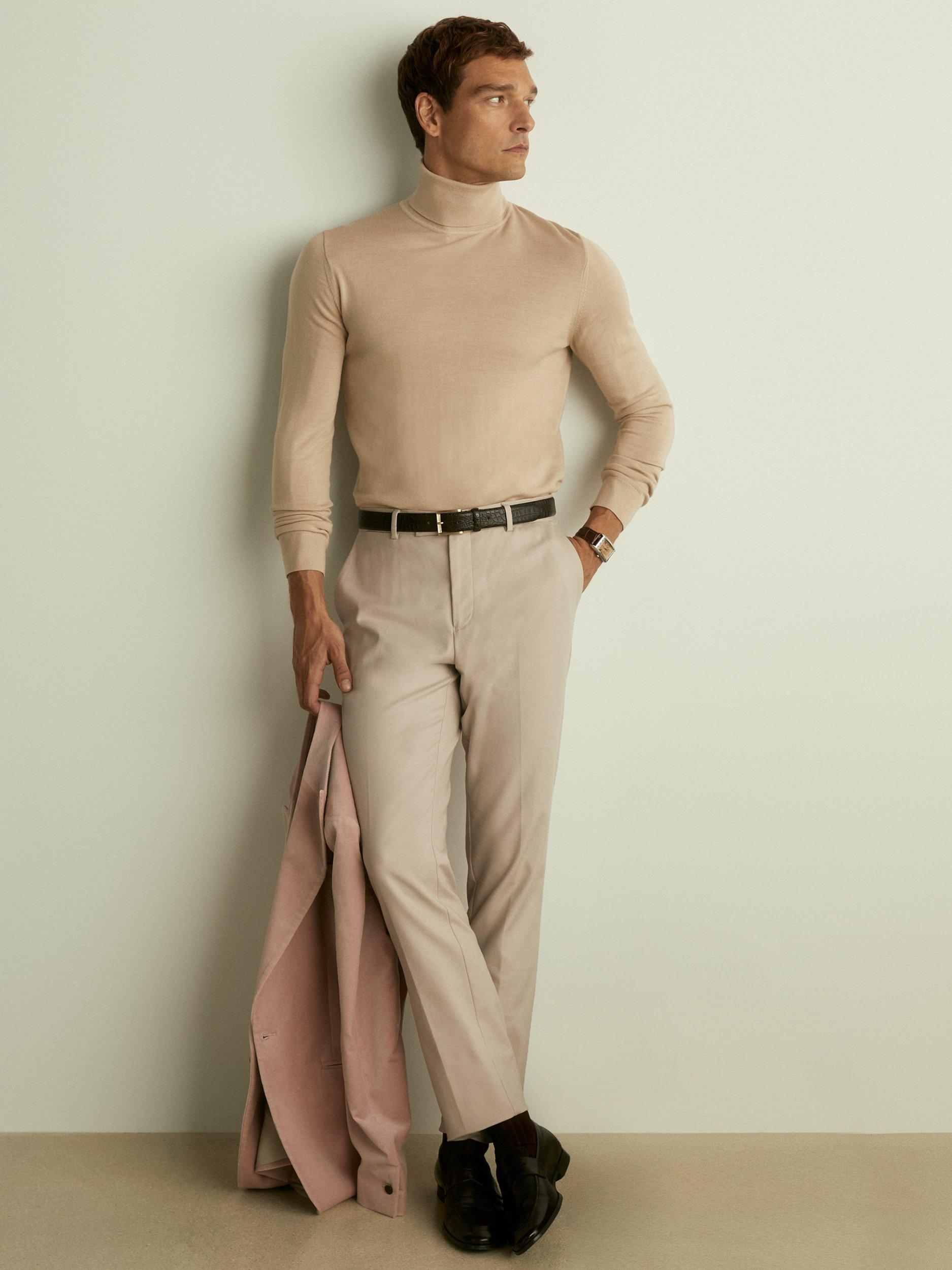Reiss Caine Merino Wool Roll Neck Jumper