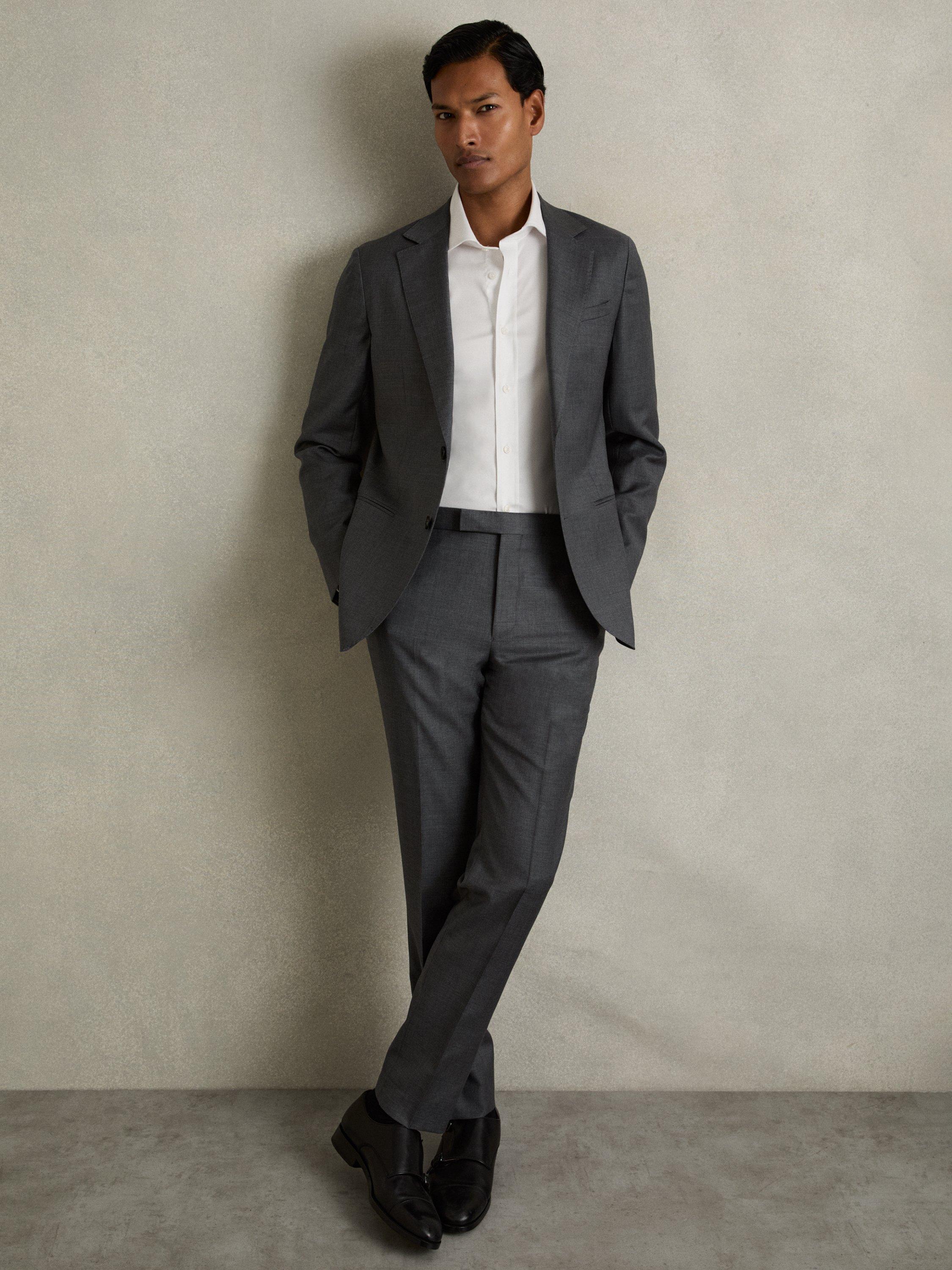 Product image 4 of 5, which shows Reiss Bishopsgate Cotton-Tencel Stretch Shirt, White, XS