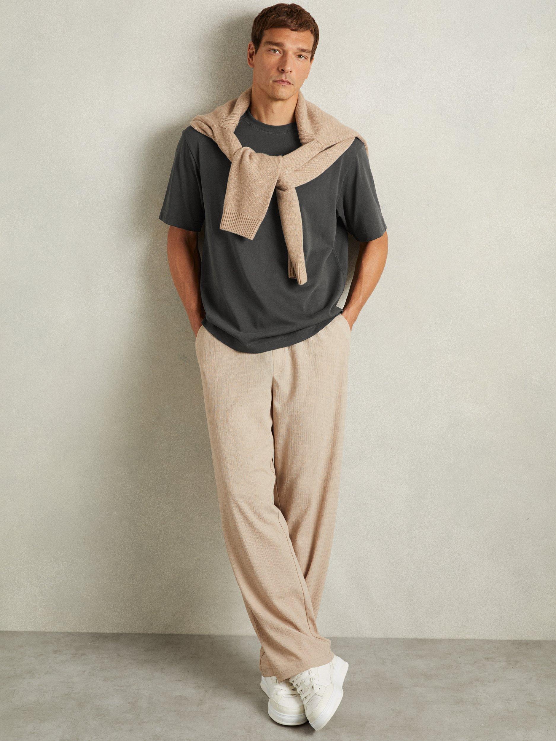 Product image 4 of 5, which shows Reiss Tate Cotton T-Shirt, Washed Black, XS