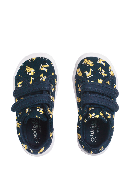 Start-Rite Baby Wriggle Double Bar Shoes, Navy Digger - view 2, Navy Digger