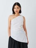 John Lewis ANYDAY Tie Detail Asymmetric Top, White