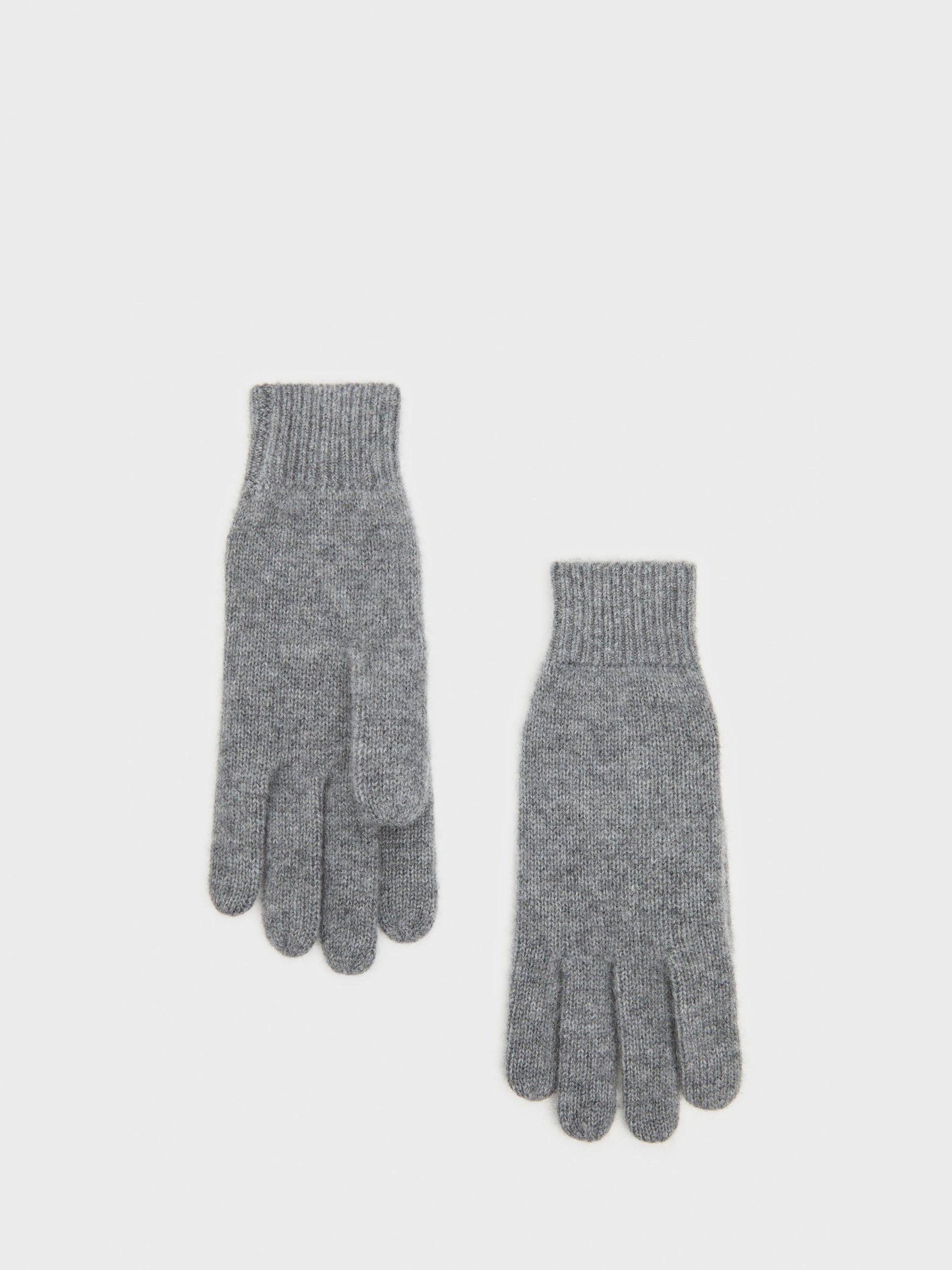Mango Perla Cashmere Gloves, Medium Grey, One Size