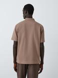 John Lewis Short Sleeve Textured Collar Cotton T-Shirt, Mountain Trail