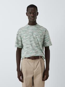 John Lewis Space Dye Cotton T-Shirt, Multi, Multi