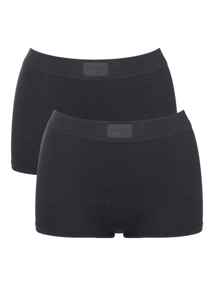 sloggi Double Comfort Short Knickers, Pack of 2, Black