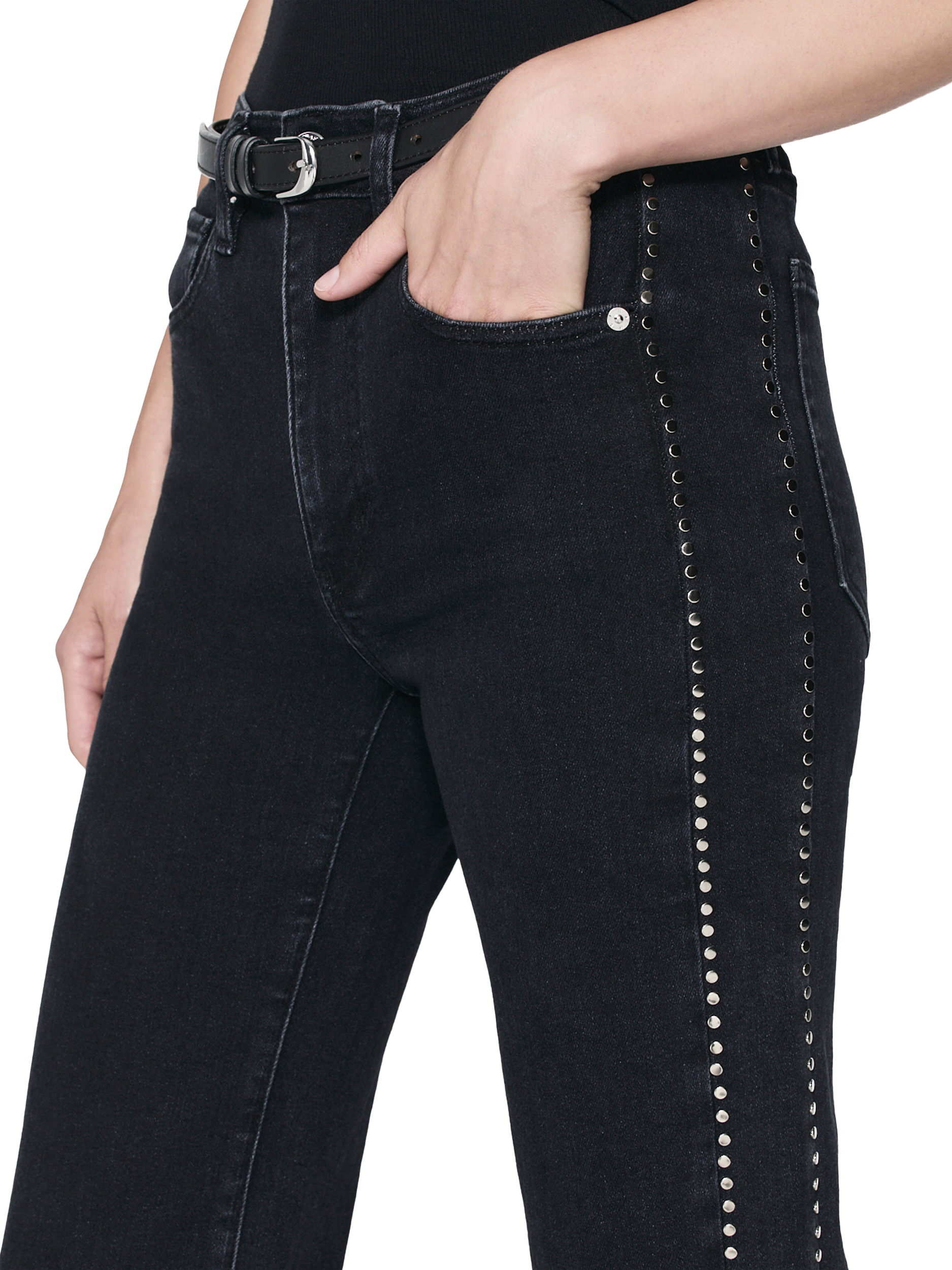 Product image 4 of 5, which shows FRAME Le Sleek Straight Jeans, Astronaut, 24