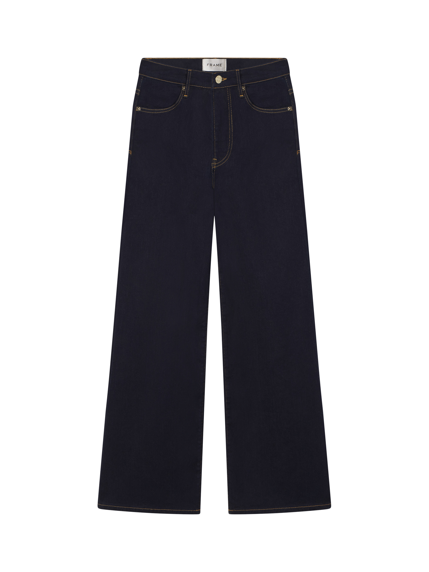 Product image 5 of 5, which shows FRAME Le Slim Palazzo Jeans, Dark Blue, 24