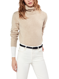 FRAME Turtleneck Pure Cashmere Jumper, Oatmeal