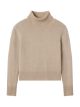 FRAME Turtleneck Pure Cashmere Jumper, Oatmeal