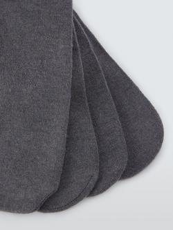 John Lewis Kids' Wool Mix Tights, Pack of 2, Charcoal - view 2, Charcoal