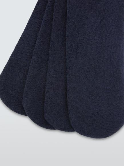 John Lewis Kids' Wool Mix Tights, Pack of 2, Navy - view 2, Navy