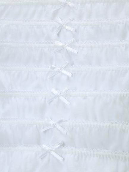 John Lewis Kids' Picot Trim Cotton Briefs, Pack of 7 - view 2, White