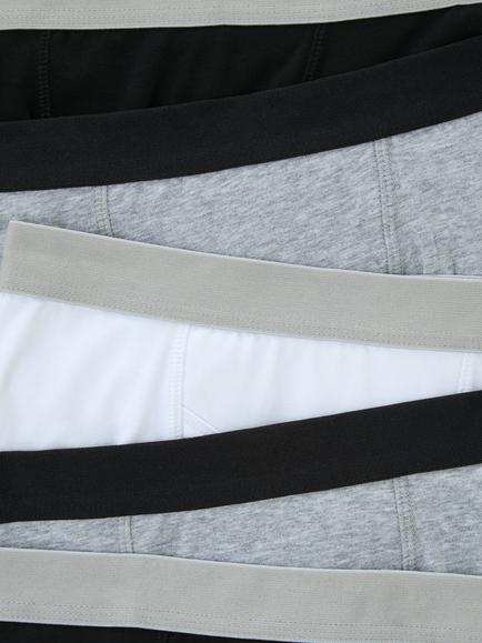 John Lewis Kids' Cotton Blend Trunks, Pack of 5, Multi - view 2, Multi