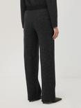 Jigsaw Boiled Wool Blend Trousers, Dark Grey