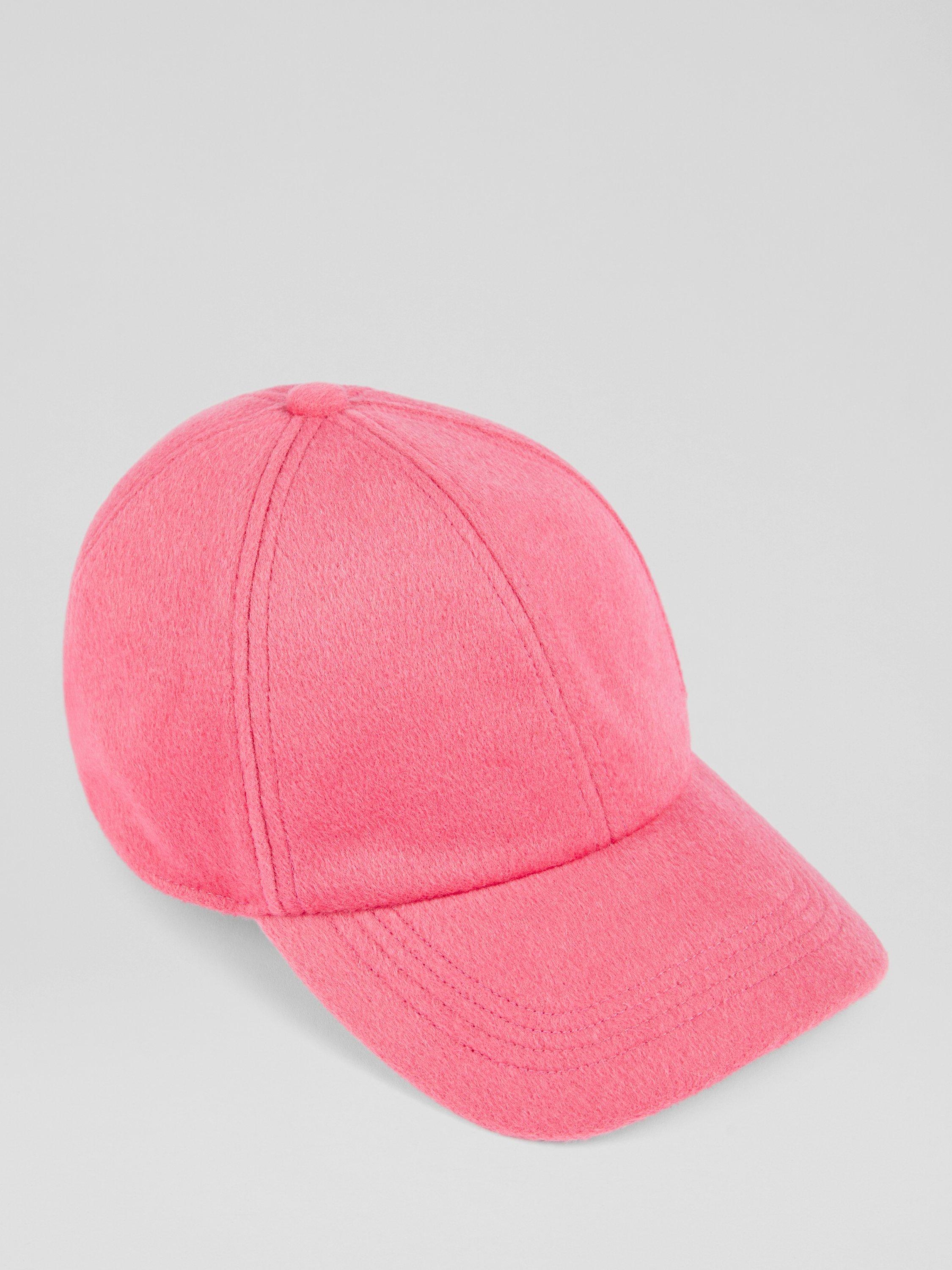 L.K.Bennett Delaney Pure Wool Baseball Cap, Pink