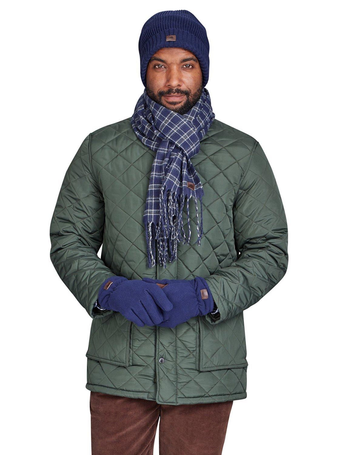 Product image 1 of 1, which shows Raging Bull Fleece Lined Knitted Beanie, Navy, One Size