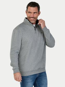 Raging Bull Classic Quarter Zip Jumper, Grey Marl
