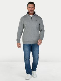 Raging Bull Classic Quarter Zip Jumper - view 2, Grey Marl