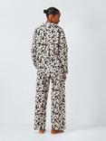 John Lewis Oversized Leopard Print Long Pyjama Set, Natural