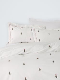 John Lewis x Sanderson Dabu Embroidered Duvet Cover Set, White