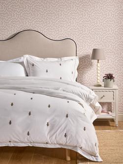 John Lewis x Sanderson Dabu Embroidered Duvet Cover Set - view 2, White