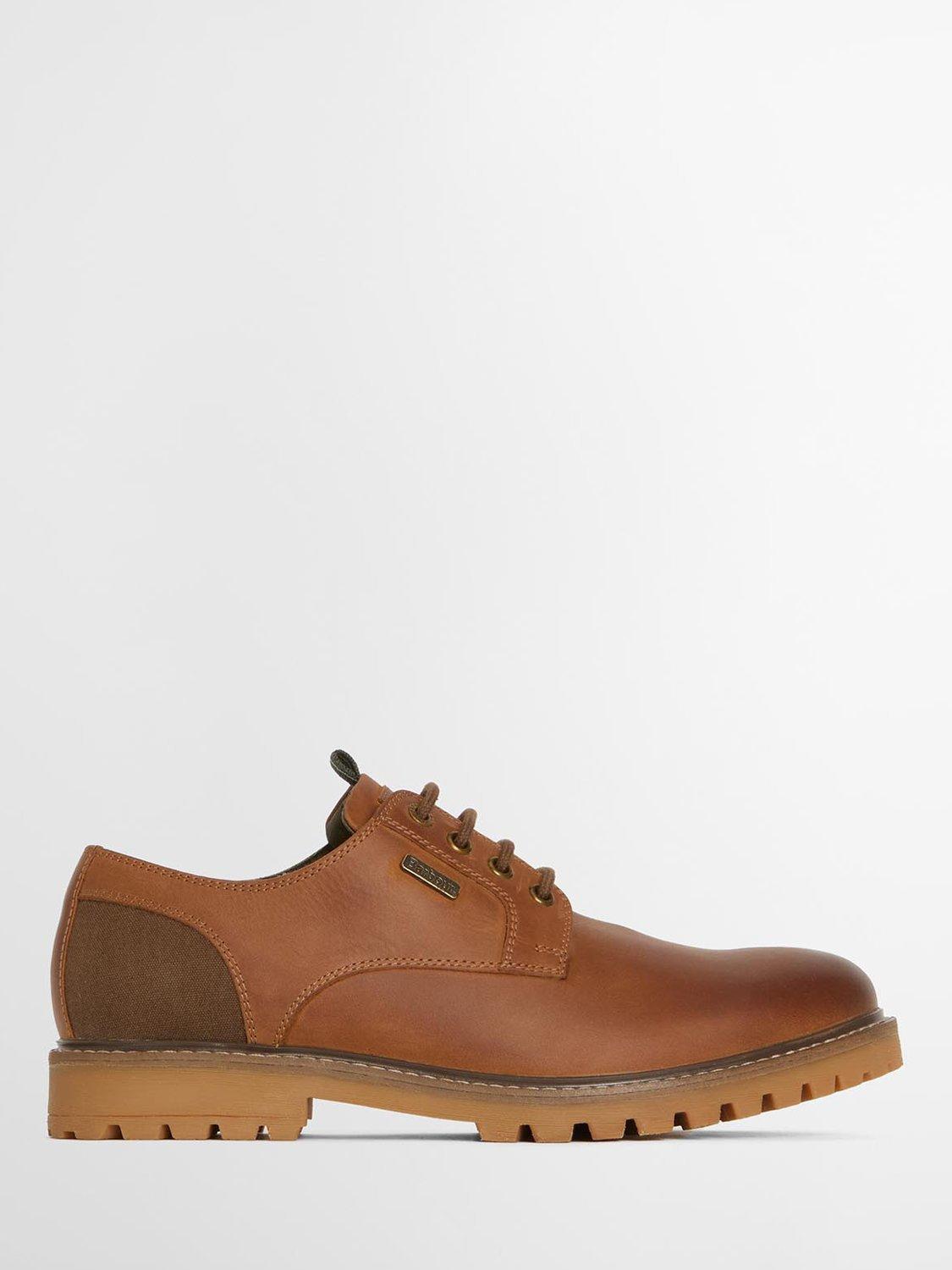 Product image 1 of 6, which shows Barbour Sandstone Leather Derby Shoes, Brown Leather, 7