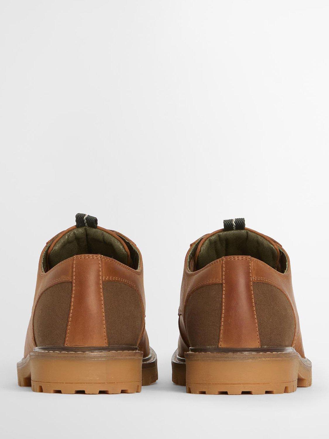 Product image 3 of 6, which shows Barbour Sandstone Leather Derby Shoes, Brown Leather, 7