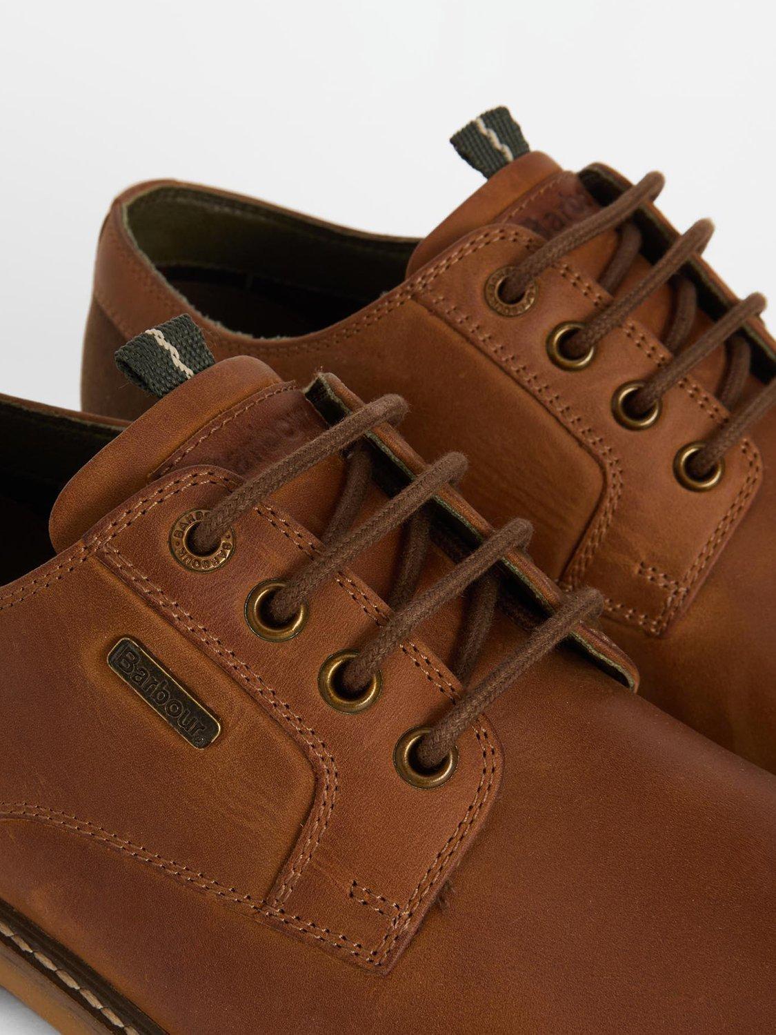 Product image 4 of 6, which shows Barbour Sandstone Leather Derby Shoes, Brown Leather, 7