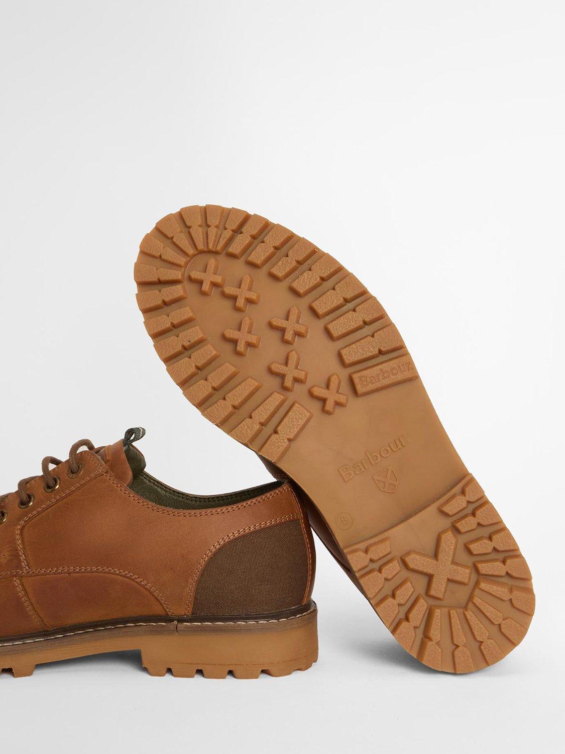 Product image 6 of 6, which shows Barbour Sandstone Leather Derby Shoes, Brown Leather, 7