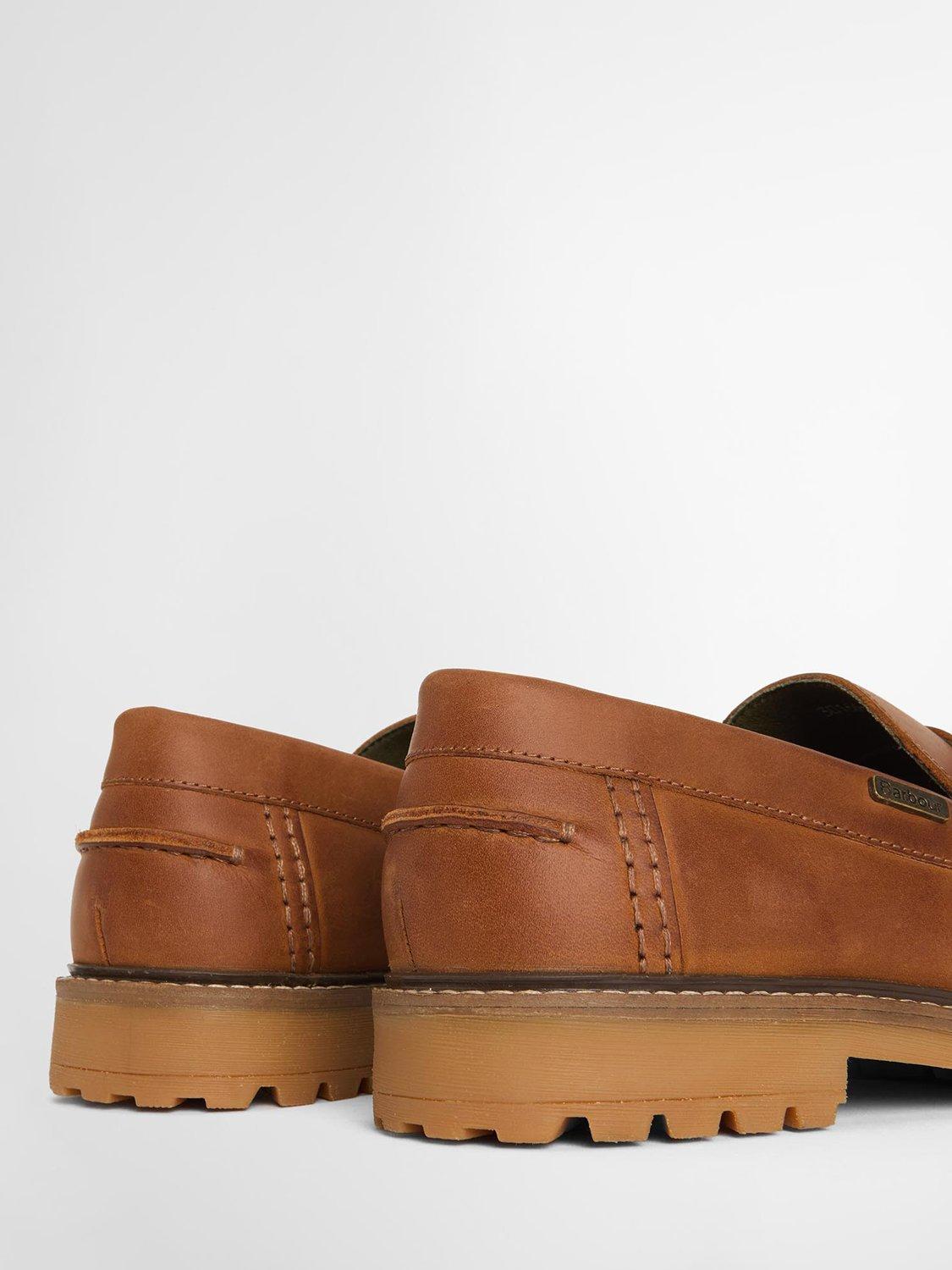 Product image 6 of 7, which shows Barbour Pumice Leather Loafers, Cognac Leather, 8