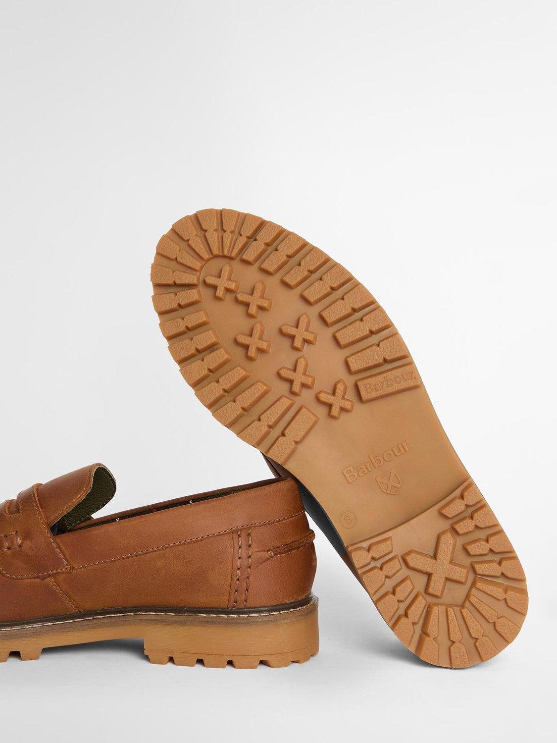 Product image 7 of 7, which shows Barbour Pumice Leather Loafers, Cognac Leather, 8
