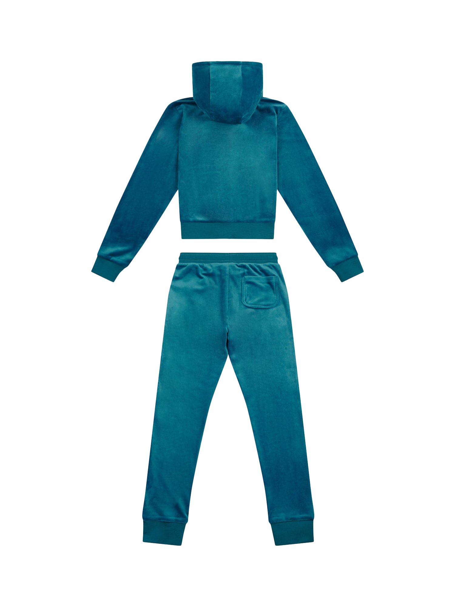 Product image 8 of 11, which shows Juicy Couture Kids' Diamante Hoodie and Slim Joggers Set, Lyons Blue, 7-8 years