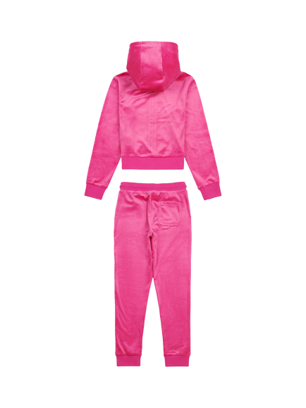Juicy Couture Kids' Diamante Hoodie and Slim Joggers Set - view 2, Fuchsia