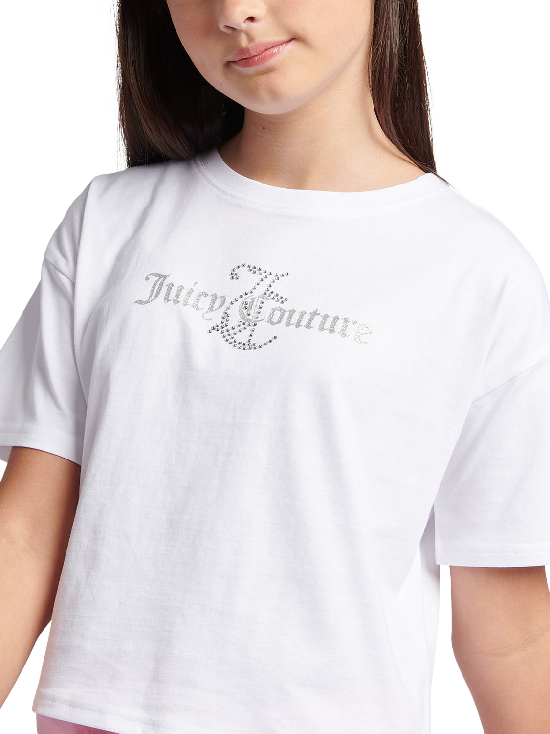 Product image 2 of 7, which shows Juicy Couture Kids' Boxy T-Shirt, Bright White, 7-8 years