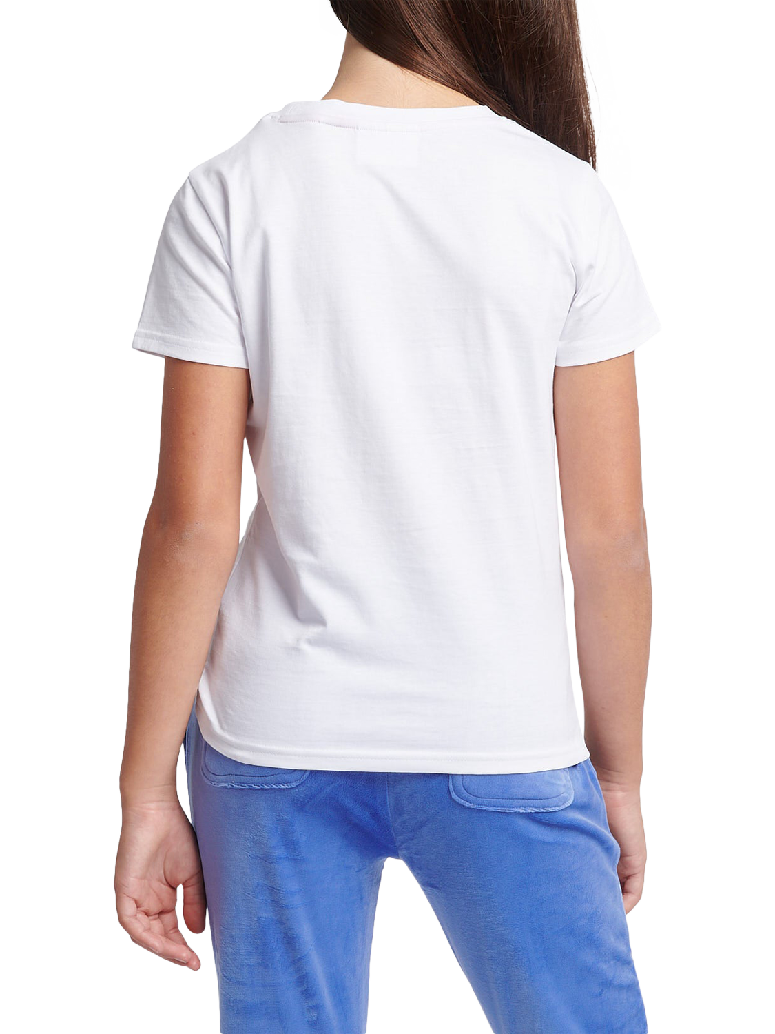 Product image 3 of 7, which shows Juicy Couture Kids' Diamante Branded T-Shirt, Bright White, 7-8 years