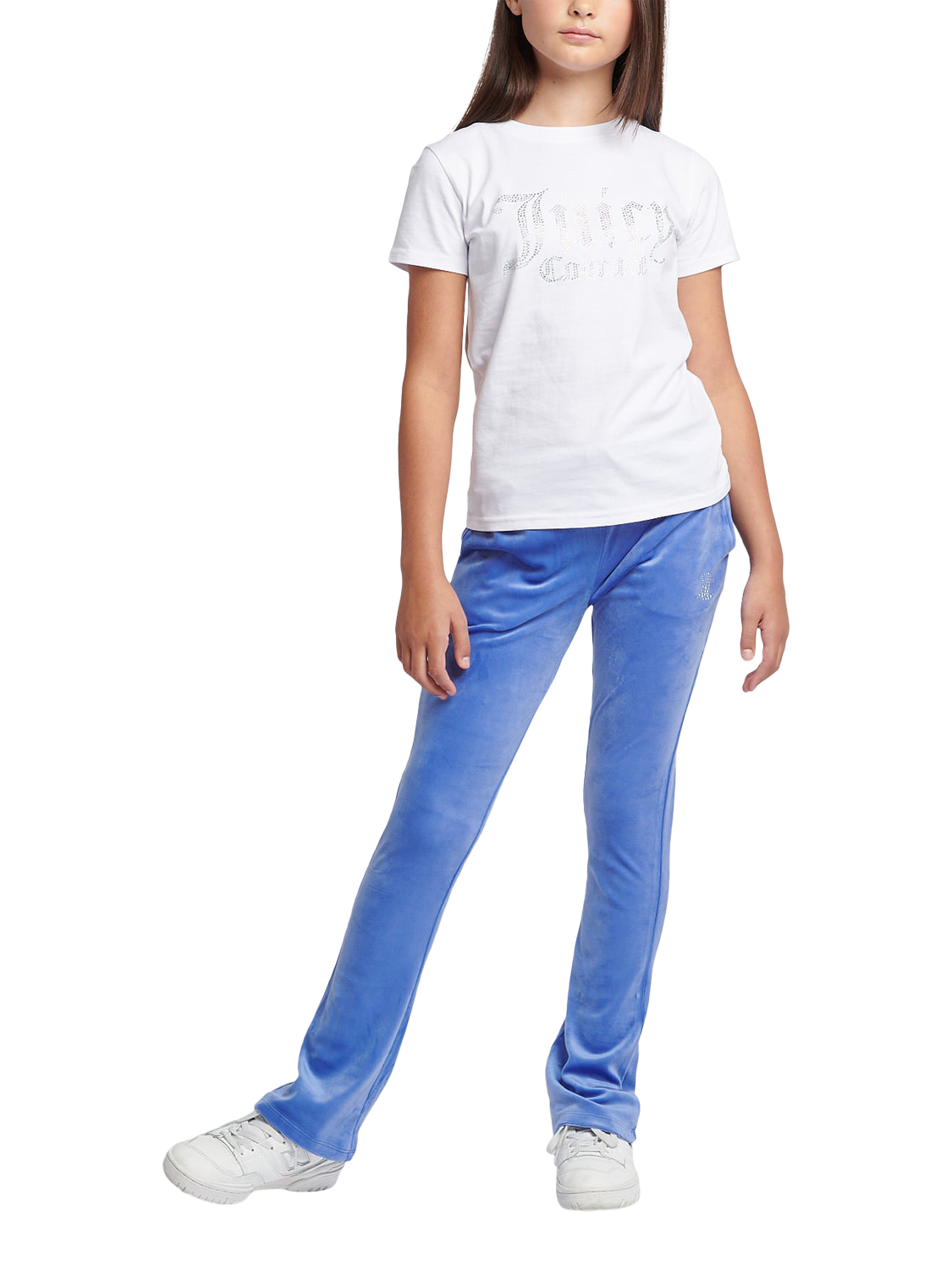 Product image 4 of 7, which shows Juicy Couture Kids' Diamante Branded T-Shirt, Bright White, 7-8 years