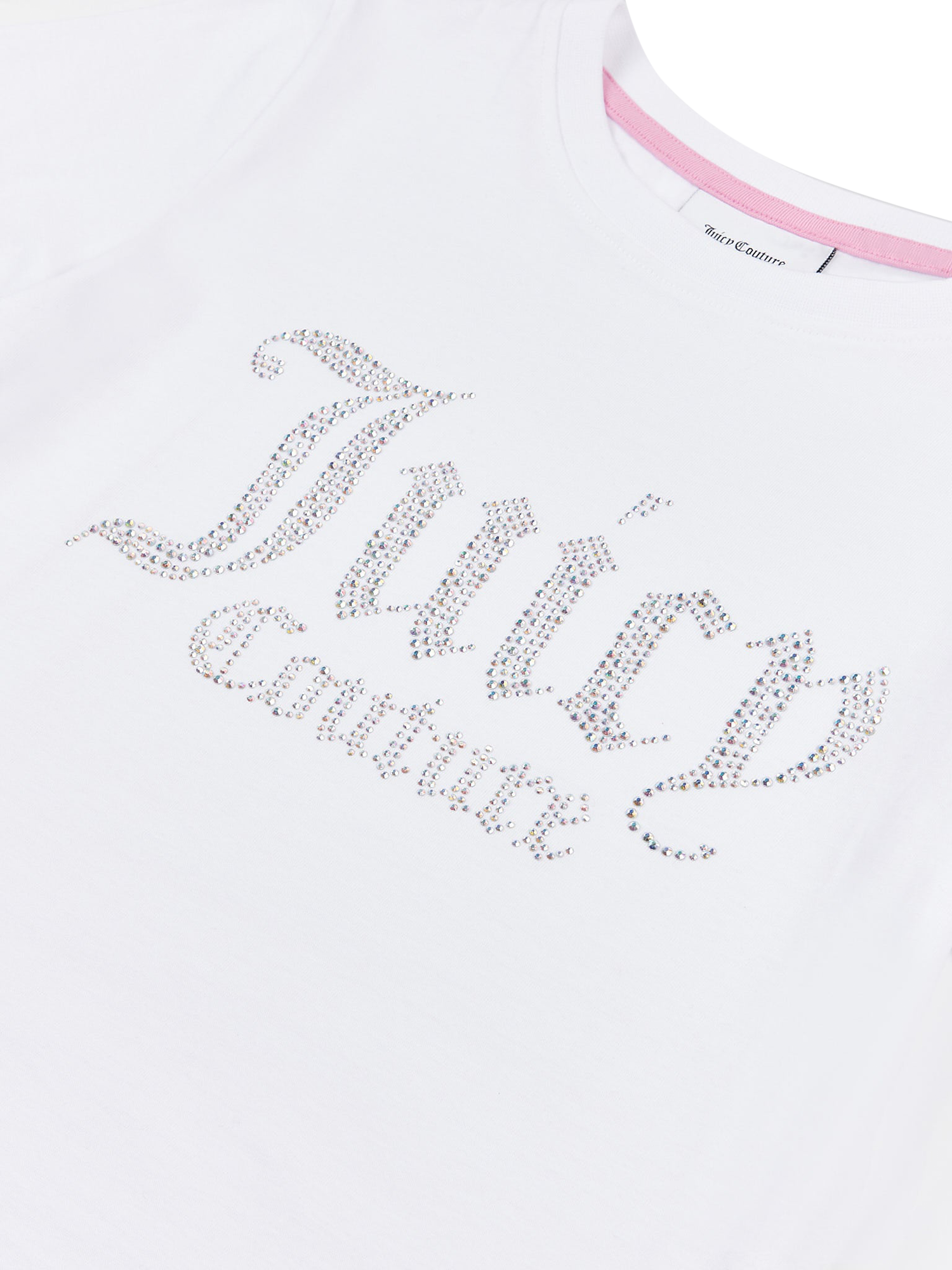 Product image 7 of 7, which shows Juicy Couture Kids' Diamante Branded T-Shirt, Bright White, 7-8 years