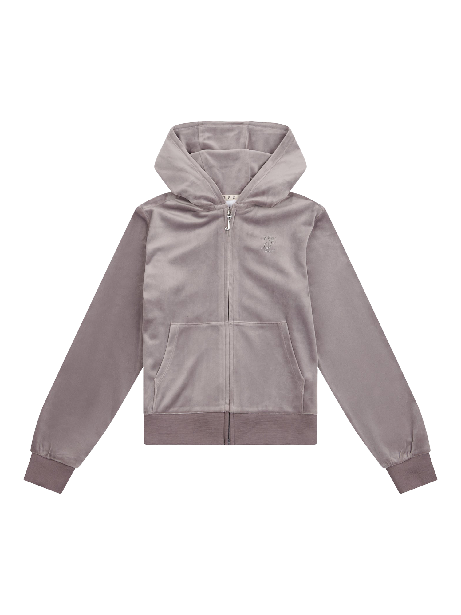 Product image 6 of 8, which shows Juicy Couture Kids' Diamante Zip-Through Hoodie, Rabbit, 7-8 years