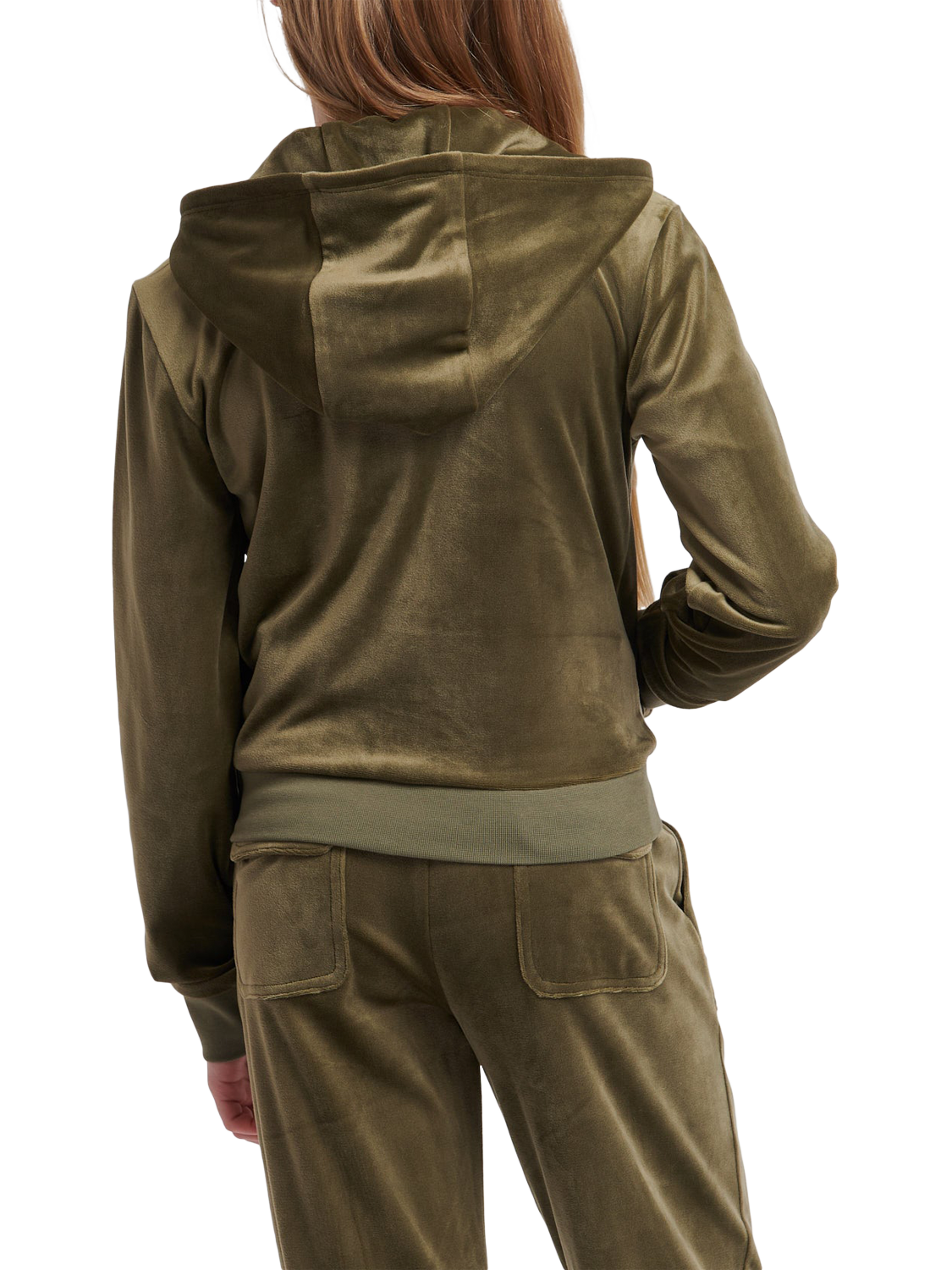 Product image 4 of 7, which shows Juicy Couture Kids' Mini Diamante Zip Hoodie, Tea Leaf, 7-8 years